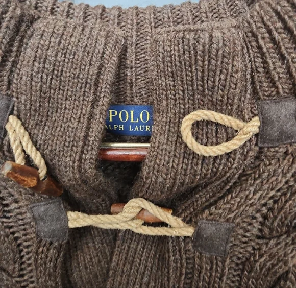 Polo by Ralph Lauren Brown Sweater with quarter toggle buttons
